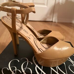 Sam & Libby Beige Platform Heels